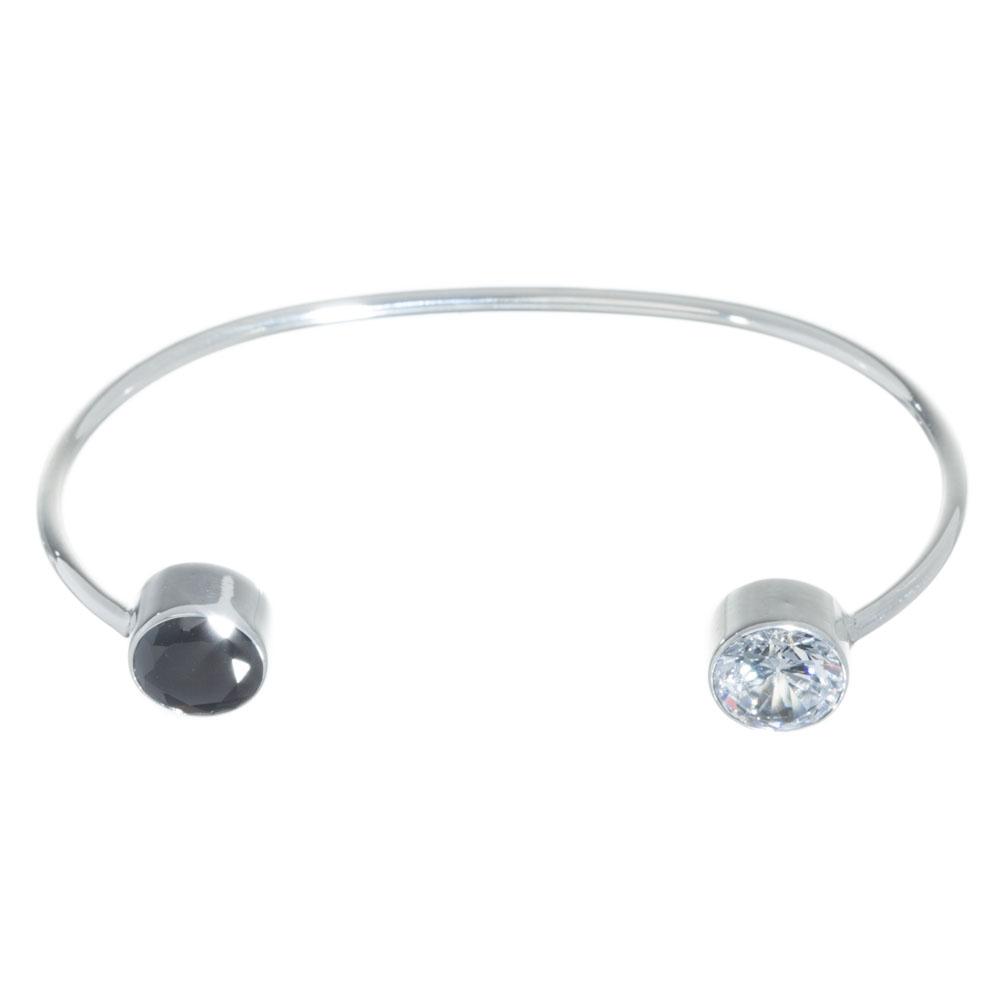 Brazalete de Plata dualidad de zirconias