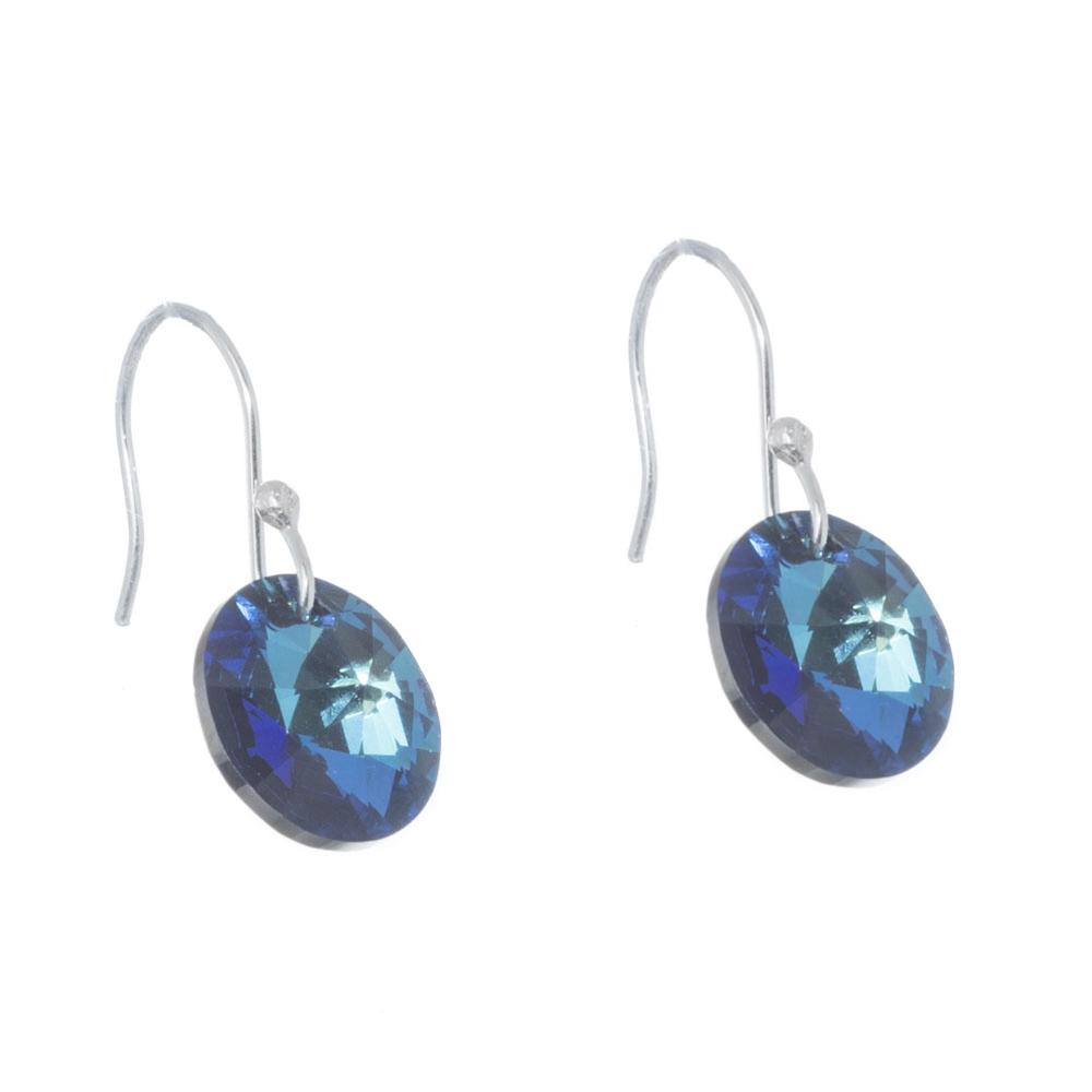 Aretes redondos de cristal esmaltado