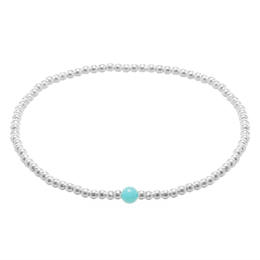 Pulsera de plata con piedras naturales