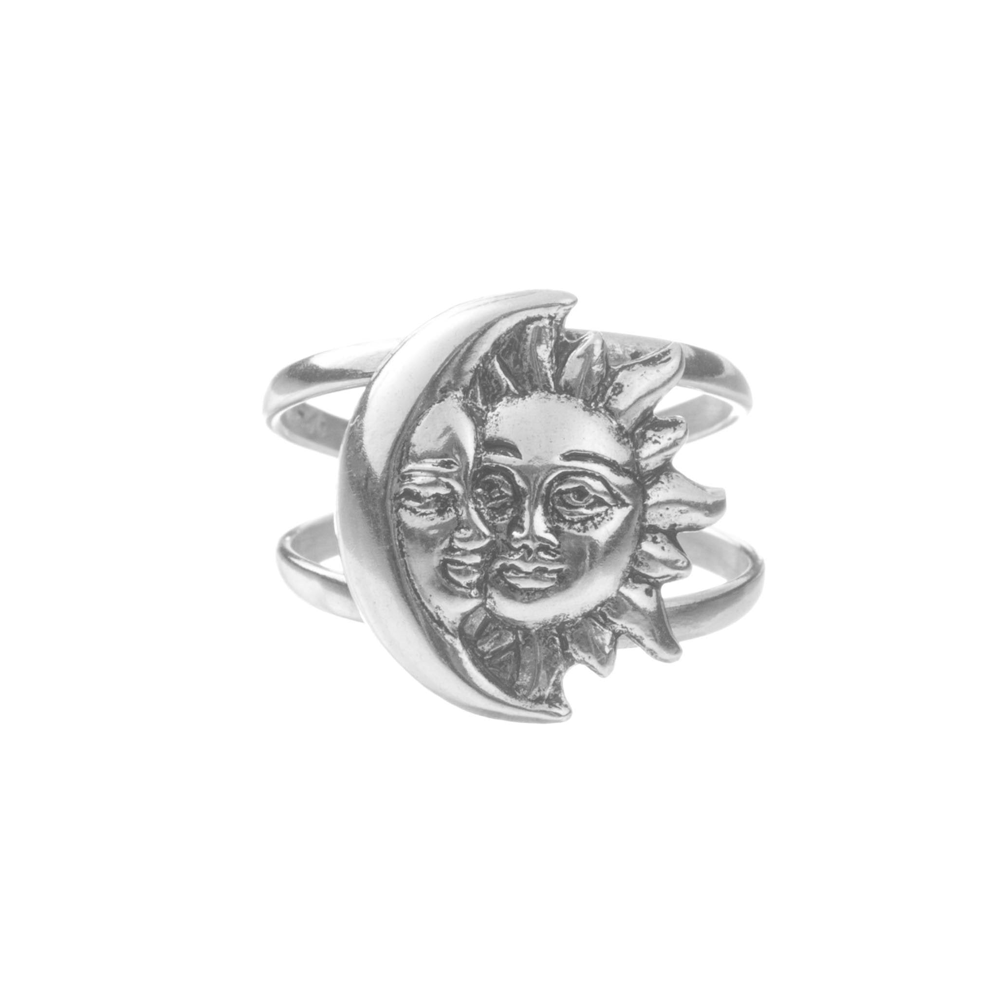 Anillo eclipse de plata de plata mexicana