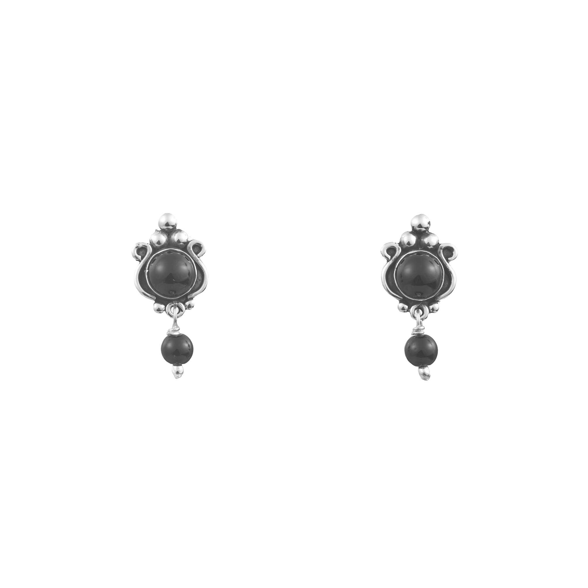 Aretes moldeado clásico de plata de plata mexicana