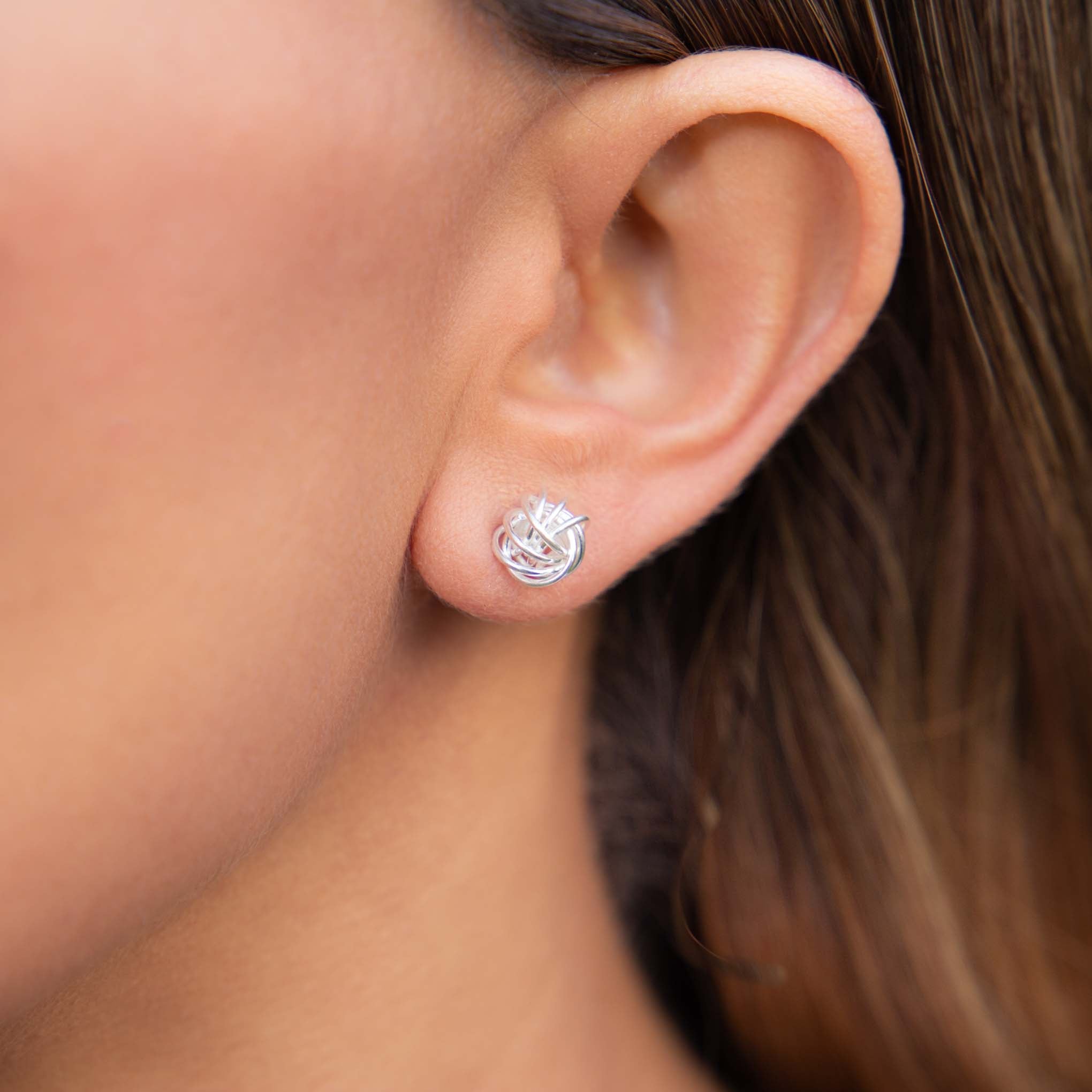 Aretes de poste Esfera de Enjambre de plata mexicana