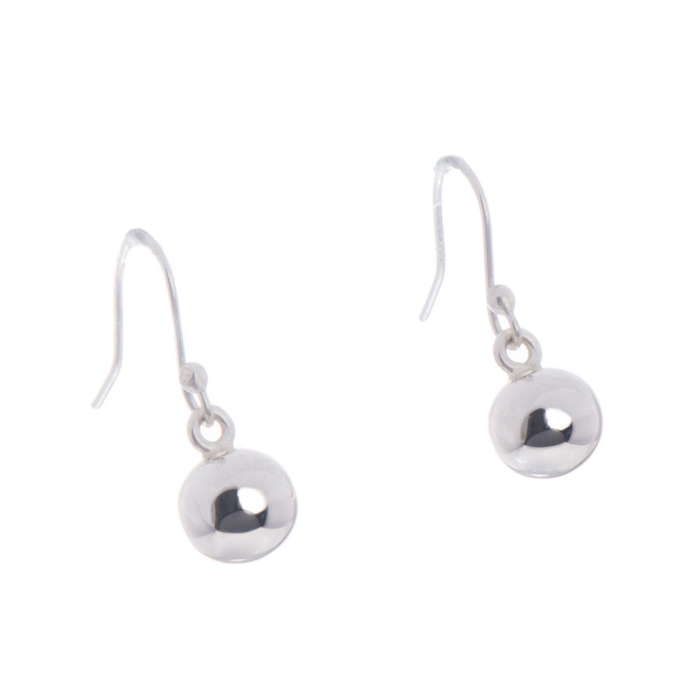 Aretes de Esfera de Plata acabado martillado o liso