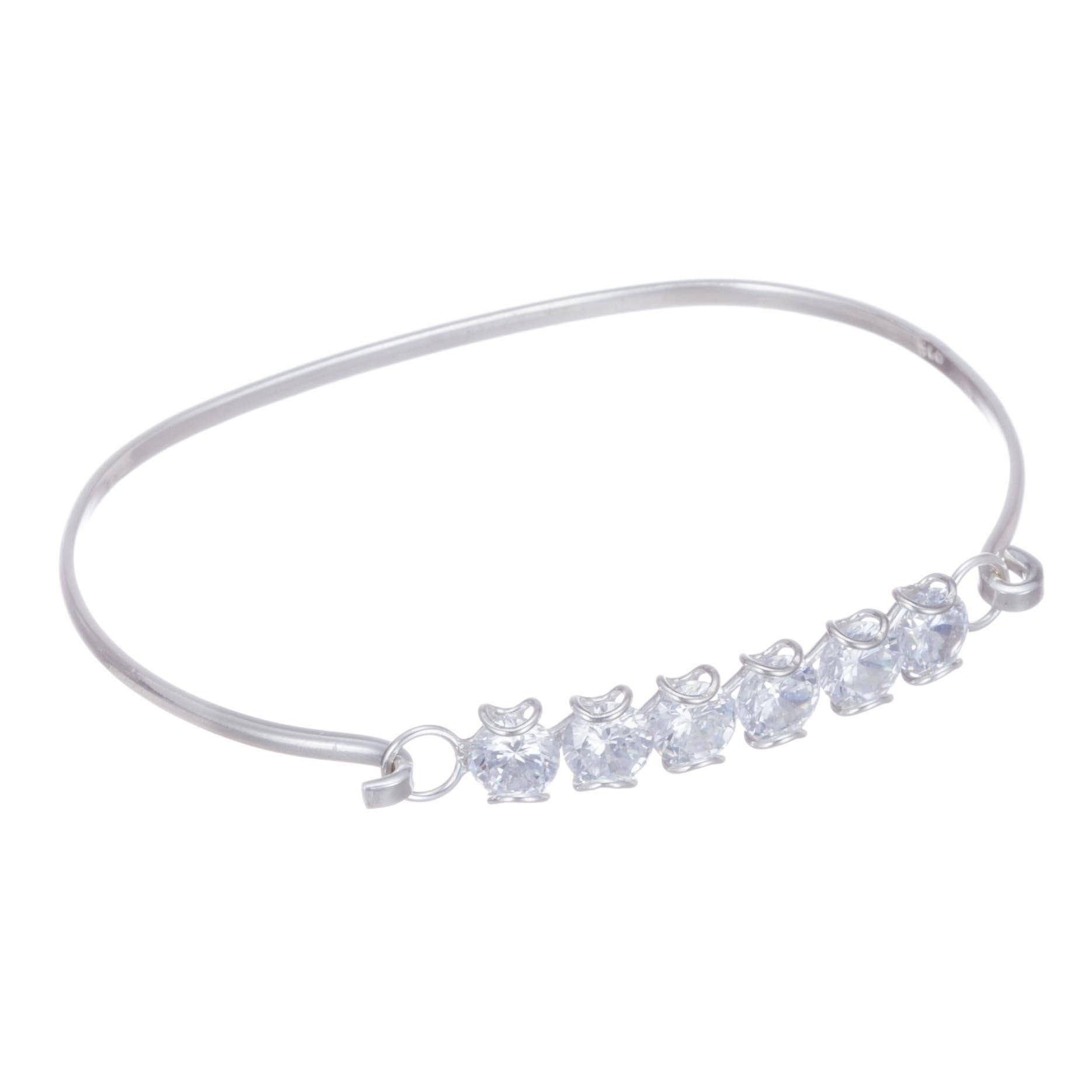 Brazalete de Plata con zirconias