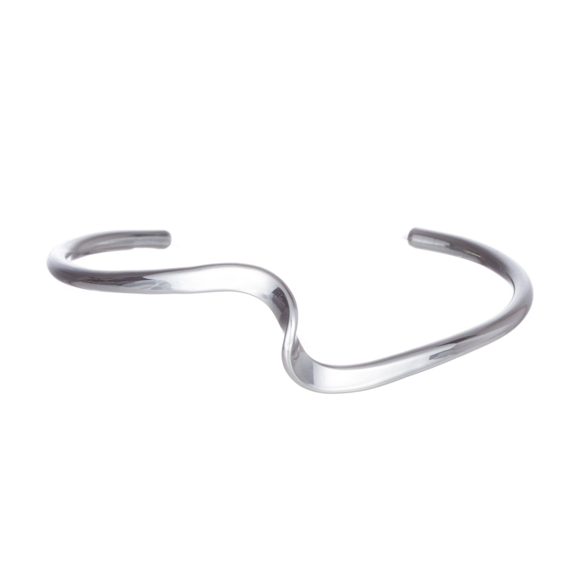 Brazalete rayo ondulado de Plata