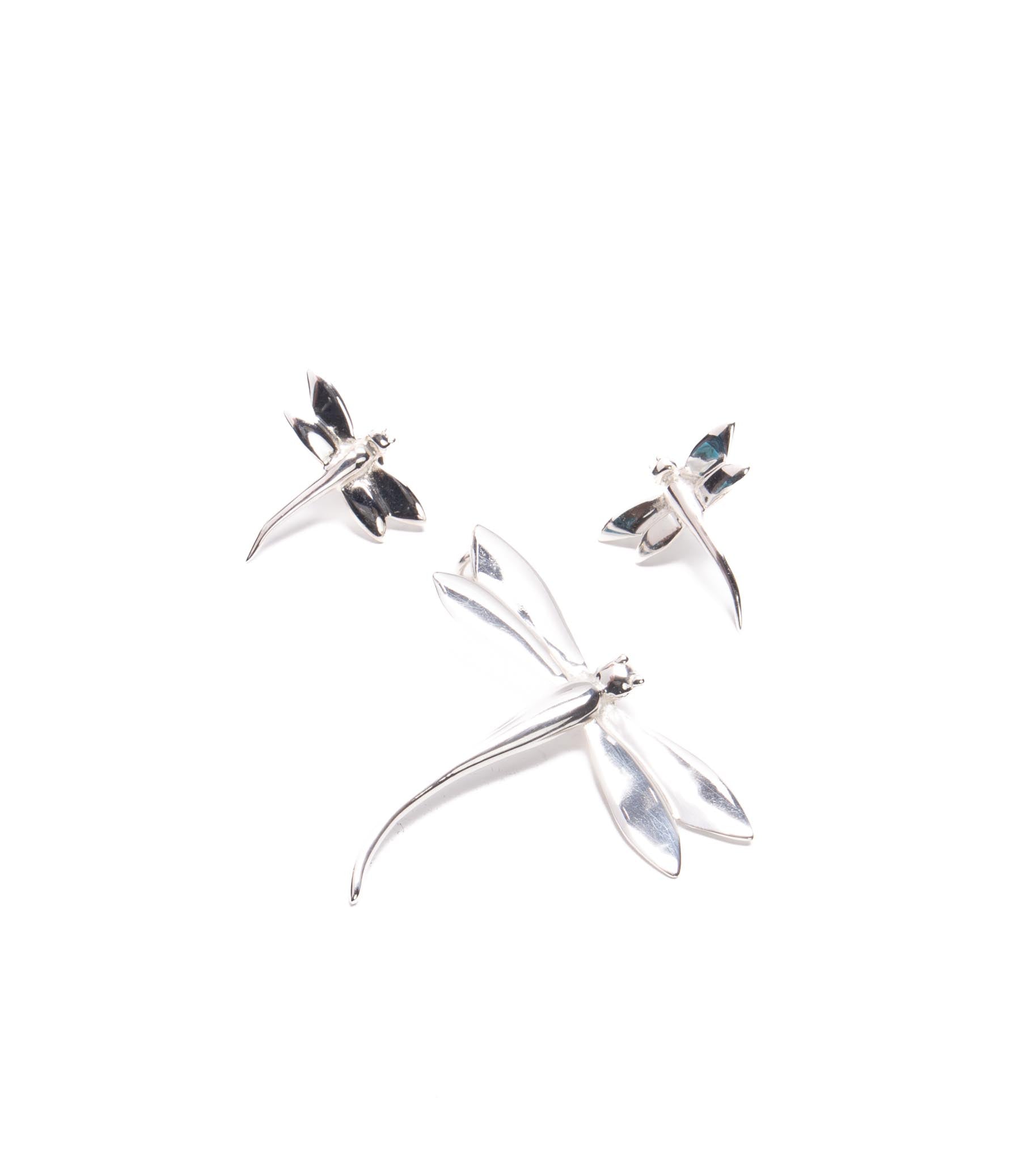 LibelulaTiffany de plata mexicana