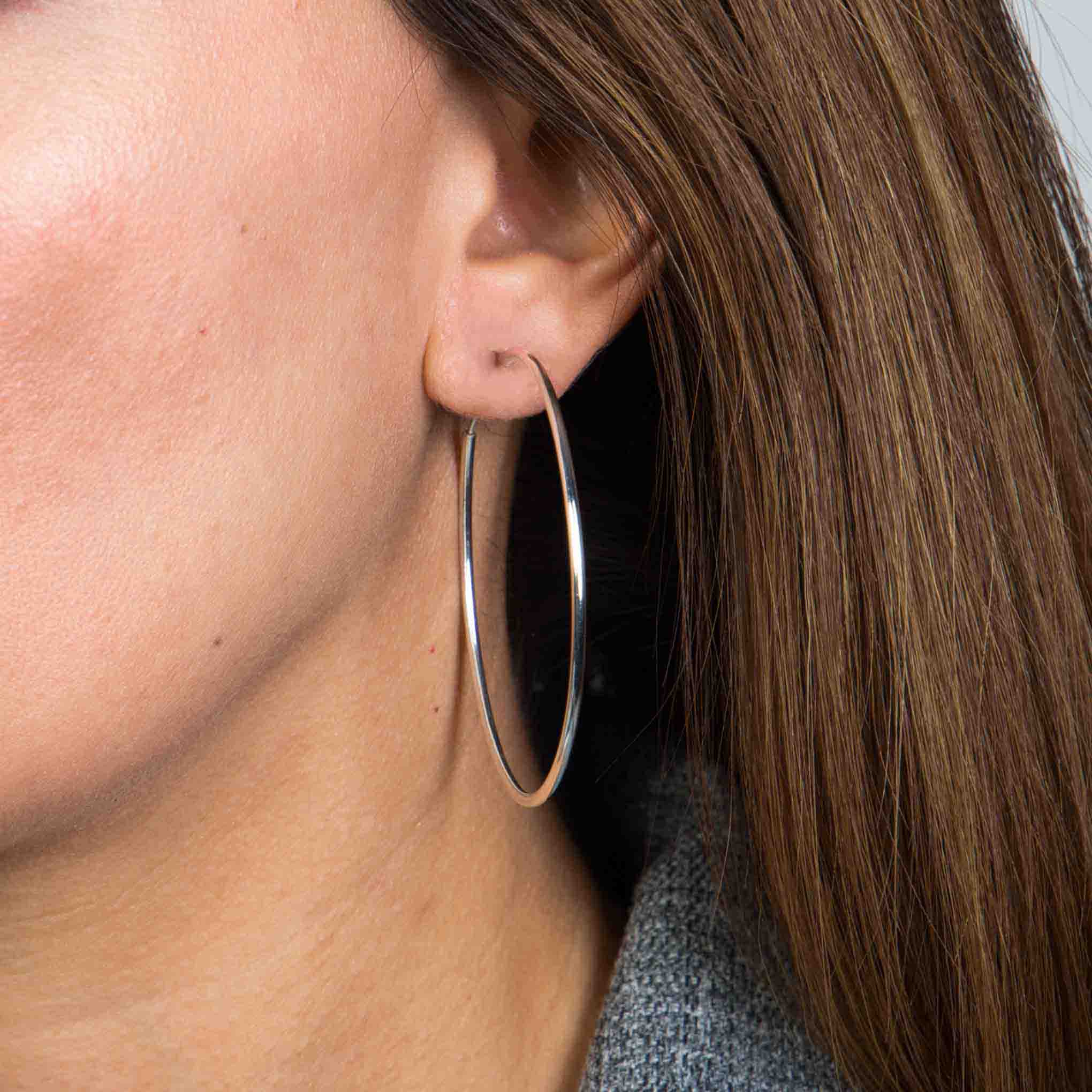 Arracadas aro de Plata medianas